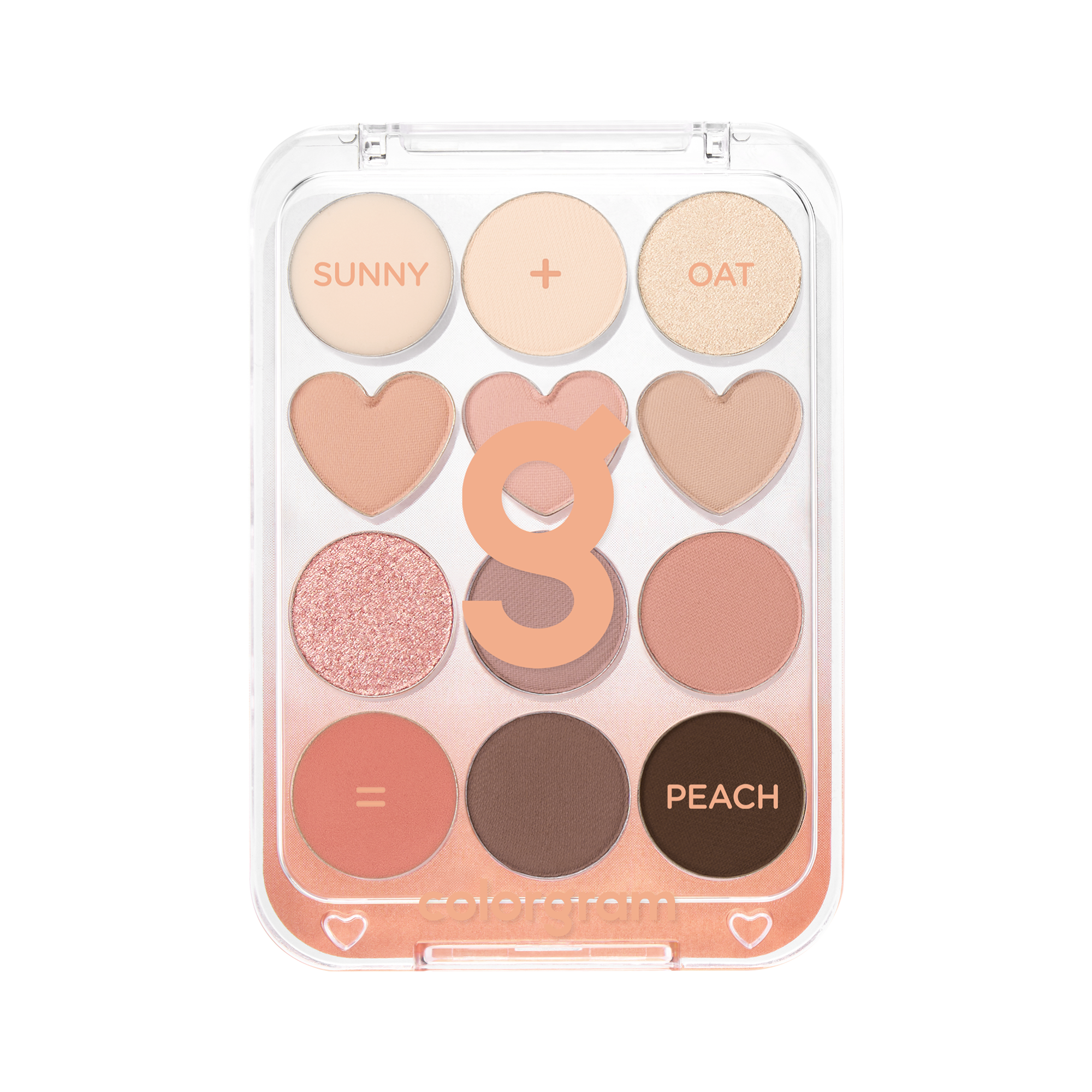 COLORGRAM PIN POINT EYESHADOW PALETTE Paletka očních stínů, 01 Peach + Coral 9,9 g
