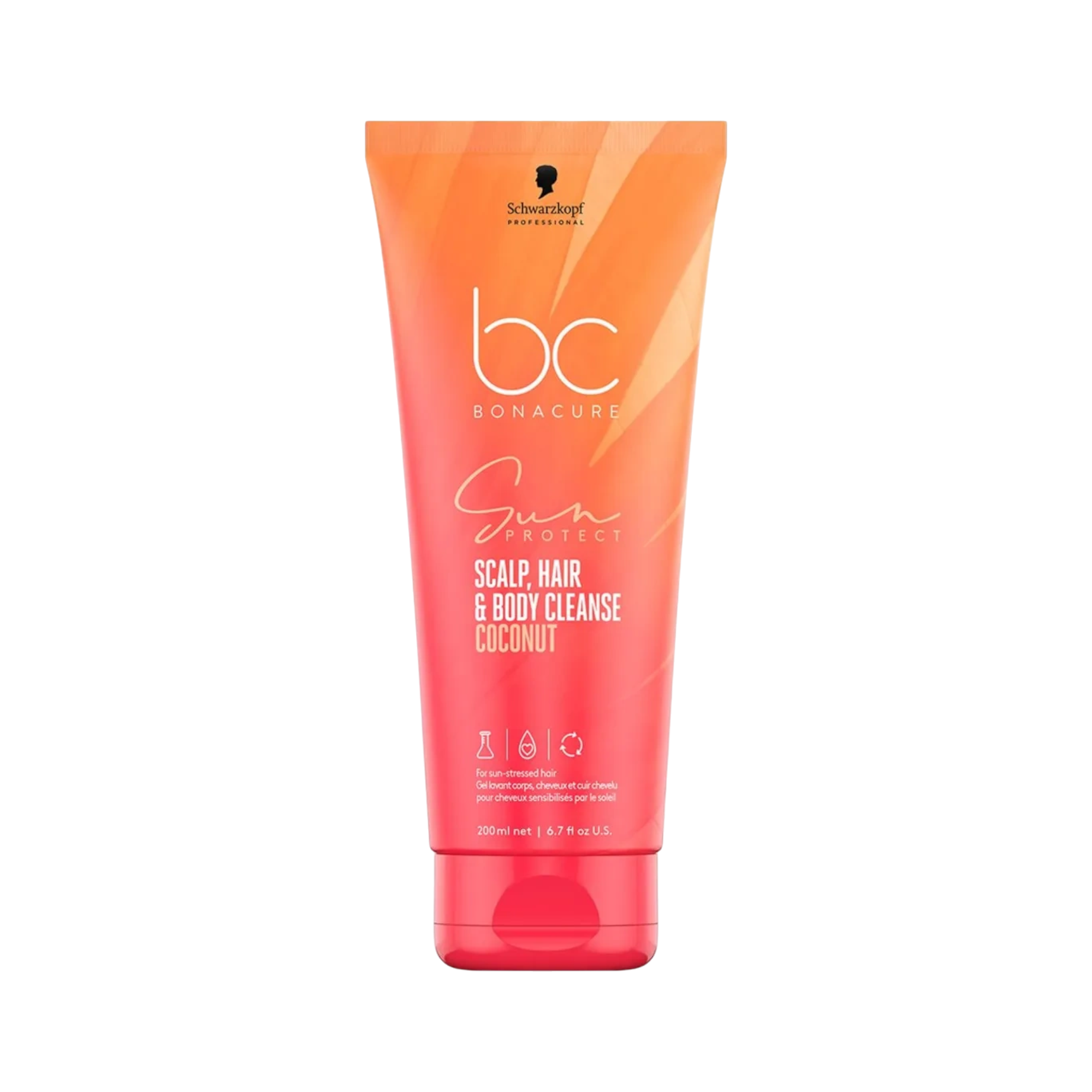SCHWARZKOPF PROFESSIONAL BONACURE SUN PROTECT SCALP HAIR&BODY šampon 3v1 na vlasy, pokožku hlavy a tělo po opalování 200 ml