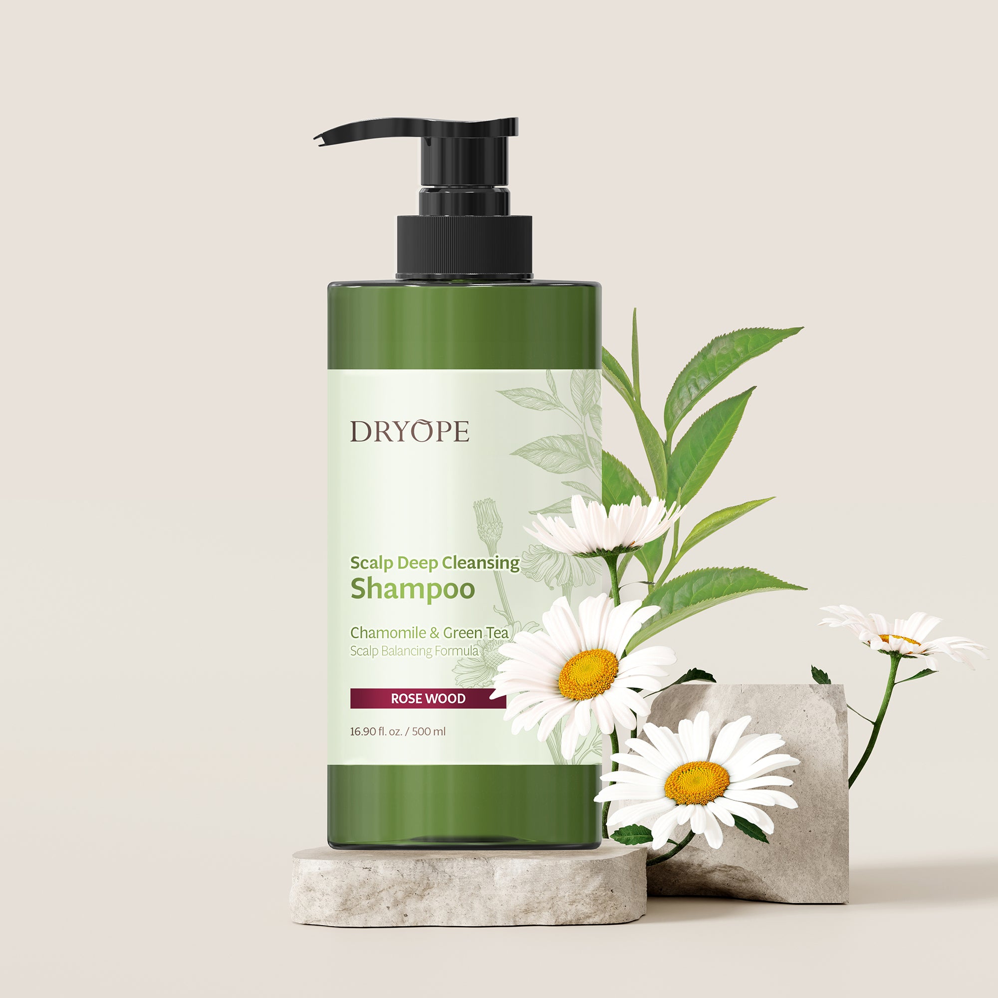 DRYOPE SCALP DEEP CLEANSING Veganský šampon na vlasy s květinovou a dřevitou vůní Růžové dřevo 500 ml #2