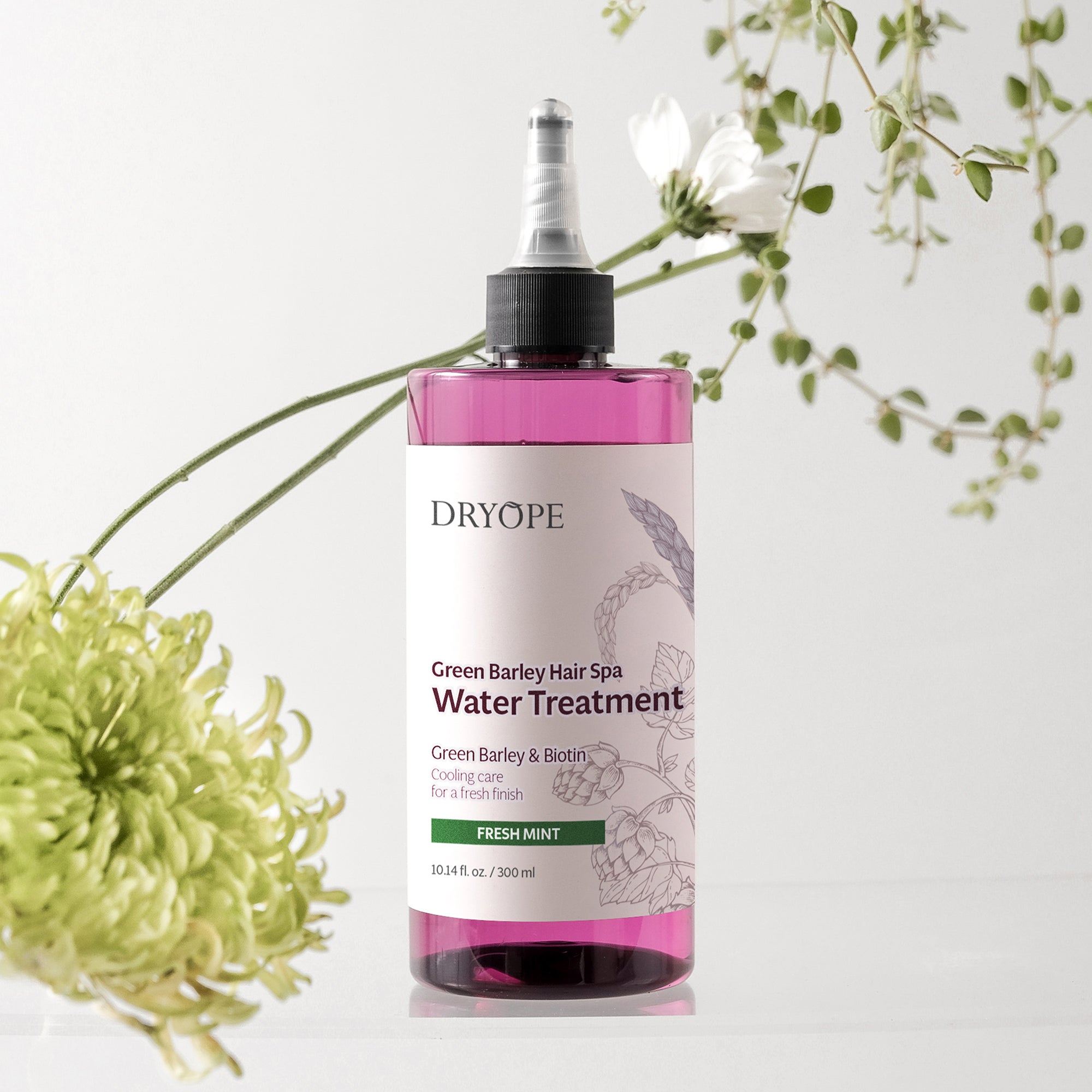 DRYOPE GREEN BARLEY HAIR SPA Komplexní vodní kúra pro vlasovou pokožku a vlasy 300 ml #2