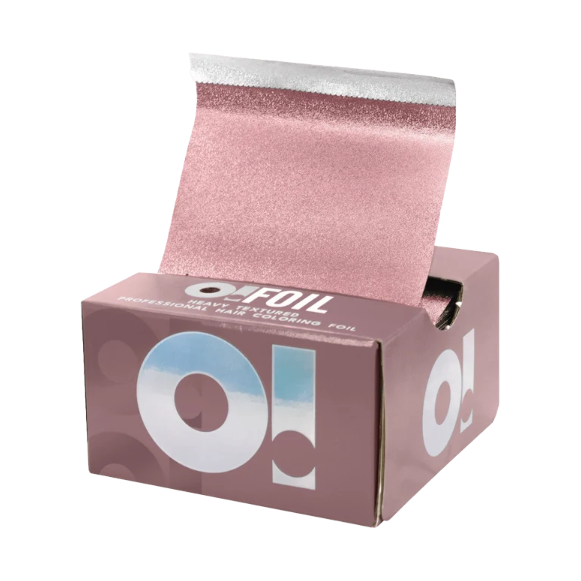 O!TOOLS Hliníková, drážkovaná barvicí fólie, Rose Gold, 500 kusů