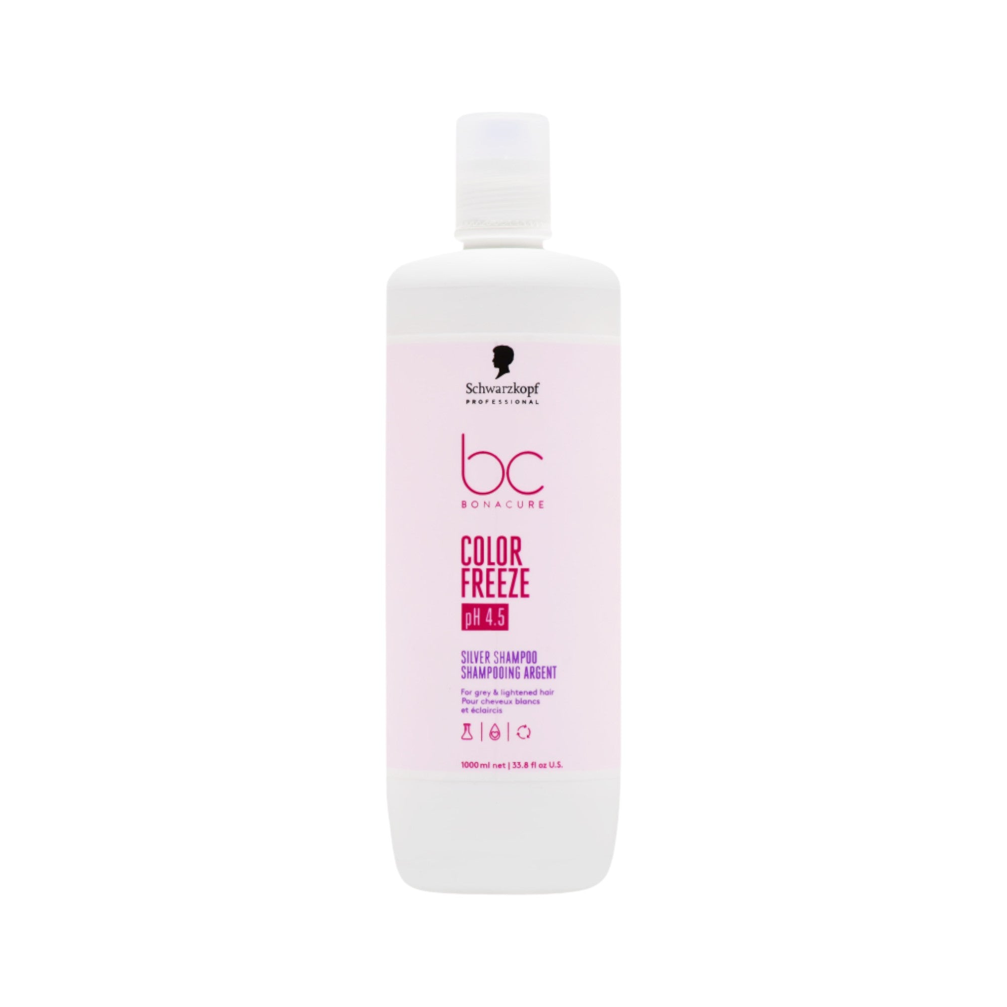 SCHWARZKOPF PROFESSIONAL BC COLOR FREEZE SILVER Shampooing pour cheveux gris et blonds 1000ml