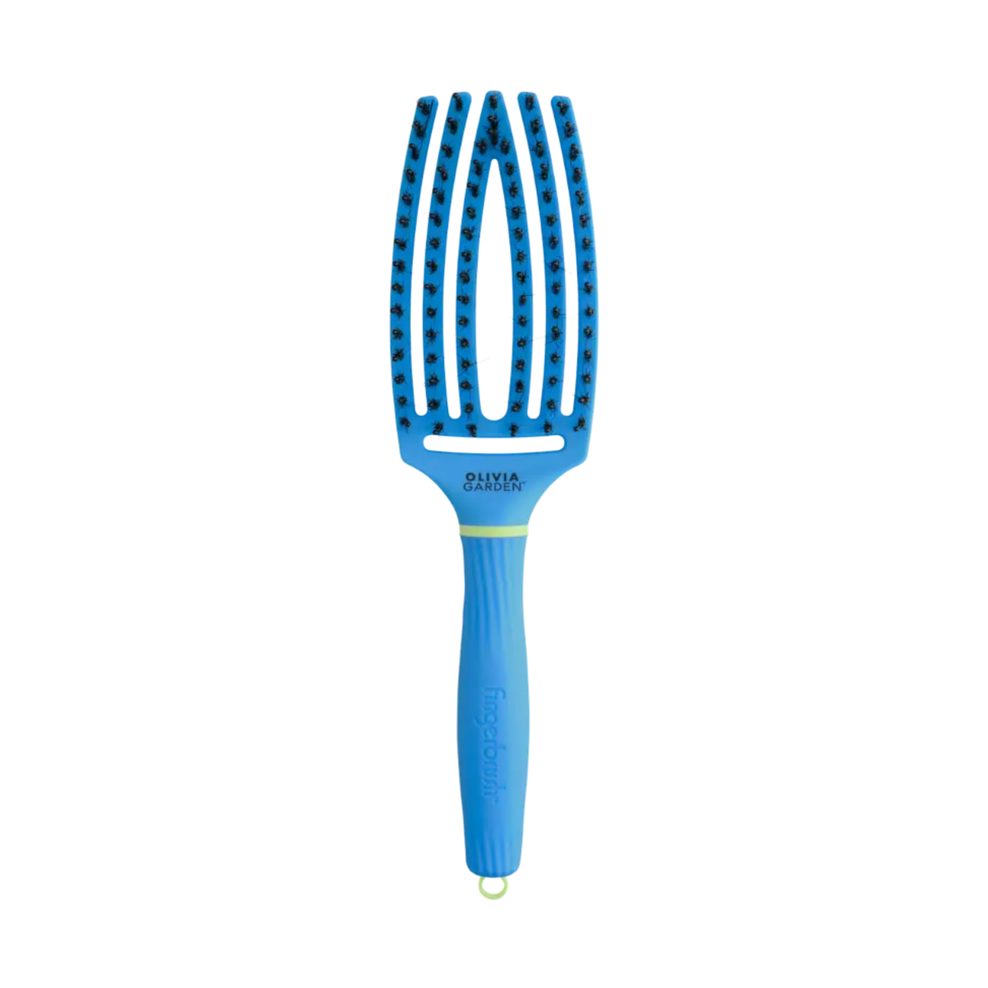 OLIVIA GARDEN FINGERBRUSH COMBO MEDIUM INNER CHILD Kartáč na rozčesávání vlasů – limitovaná edice Turbo Blue