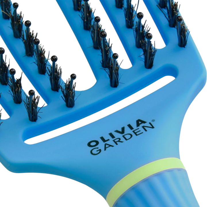 OLIVIA GARDEN FINGERBRUSH COMBO MEDIUM INNER CHILD Kartáč na rozčesávání vlasů – limitovaná edice Turbo Blue #2