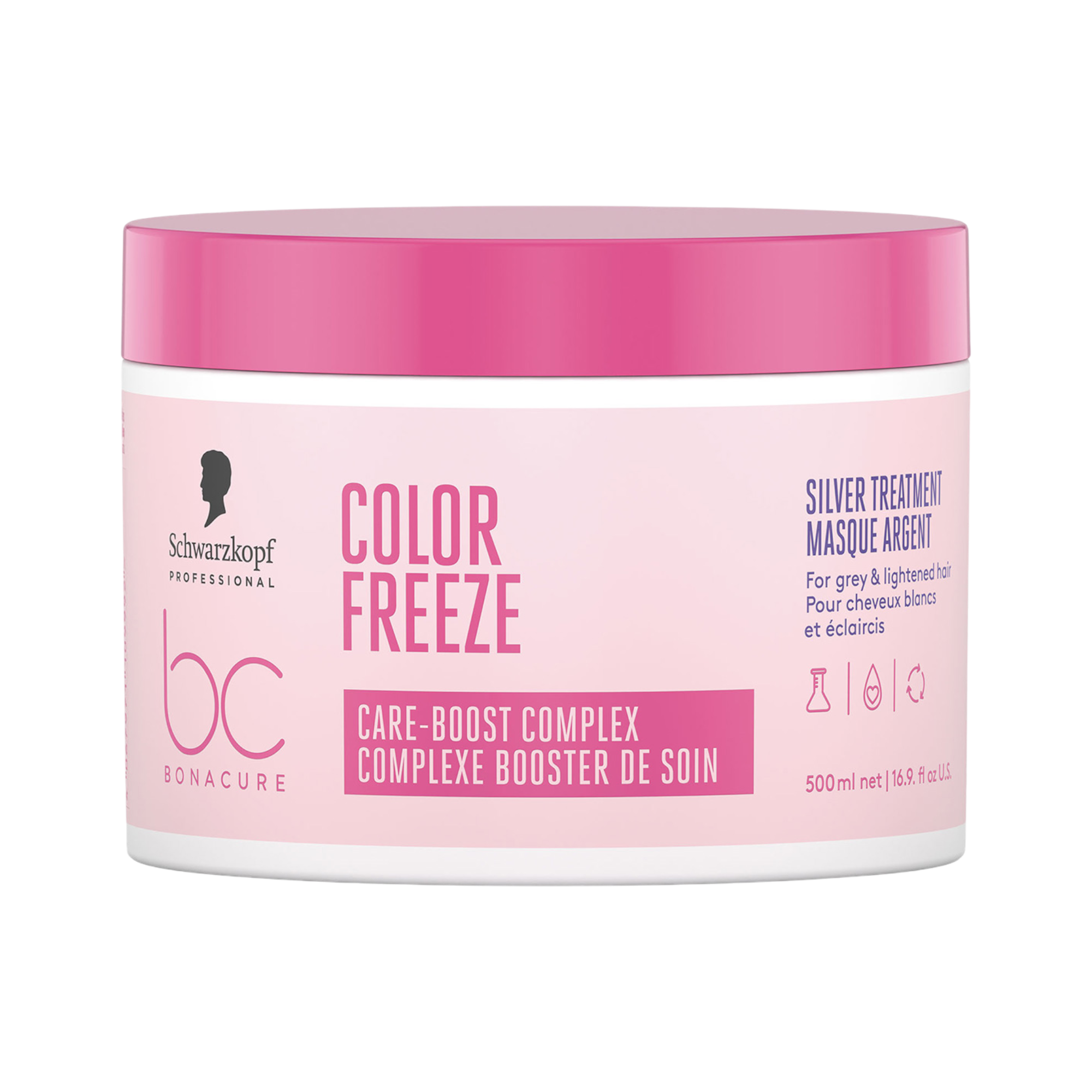 SCHWARZKOPF PROFESSIONAL COLOR FREEZE SILVER Fialová maska ​​pro blond a šedé vlasy 500 ml