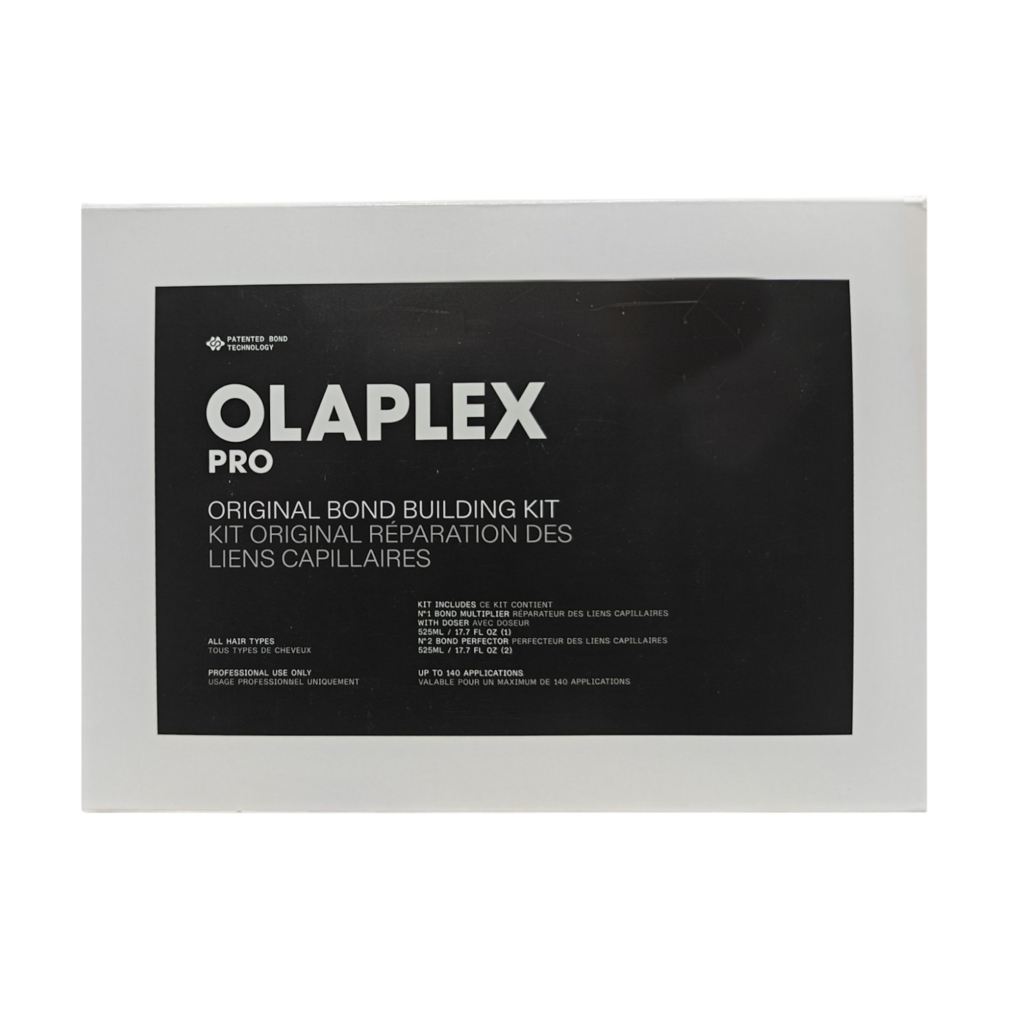 OLAPLEX PRO EXCLUSIVE ORIGINAL BOND BUILDING KIT Zestaw profesjonalny do pielęgnacji włosów N°1 Bond Multiplier 525 ml + N°2 Bond Perfector 2 x 525 ml