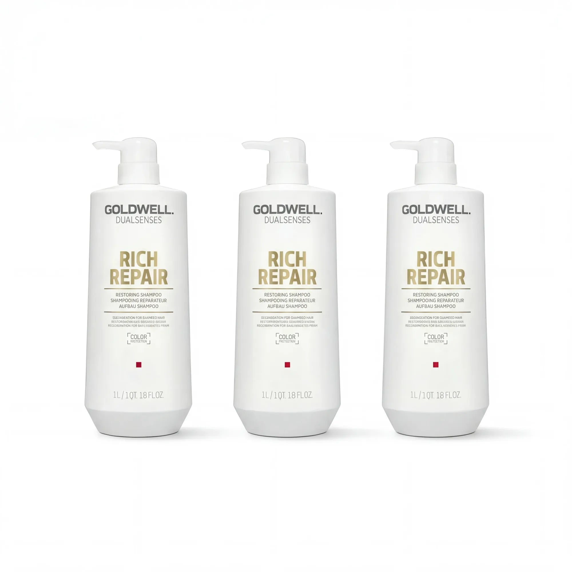 GOLDWELL DUALSENSES RICH REPAIR Wiederaufbauendes Shampoo für strapaziertes Haar 1000 ml – MULTIPACK