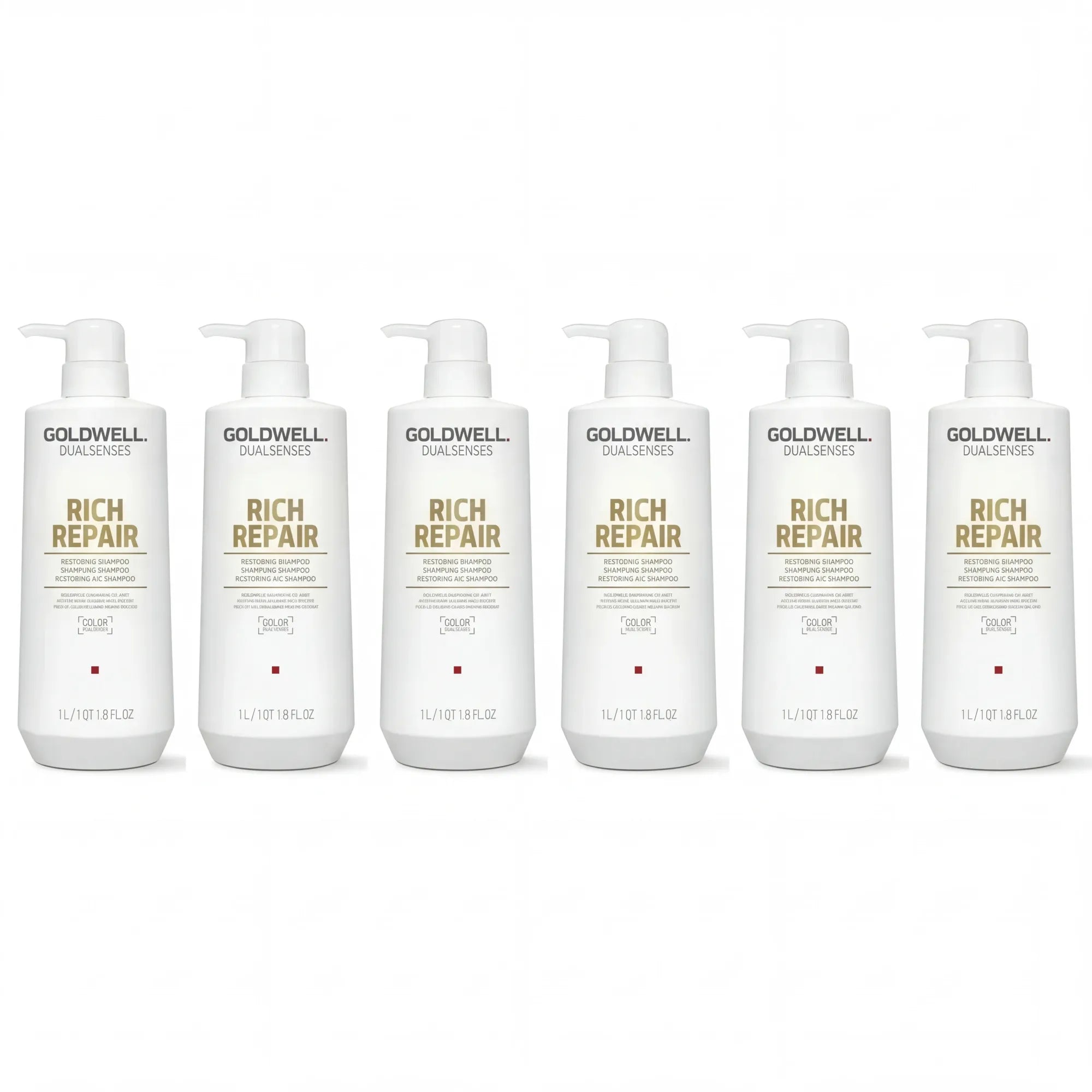 GOLDWELL DUALSENSES RICH REPAIR Wiederaufbauendes Shampoo für strapaziertes Haar 1000 ml – MULTIPACK