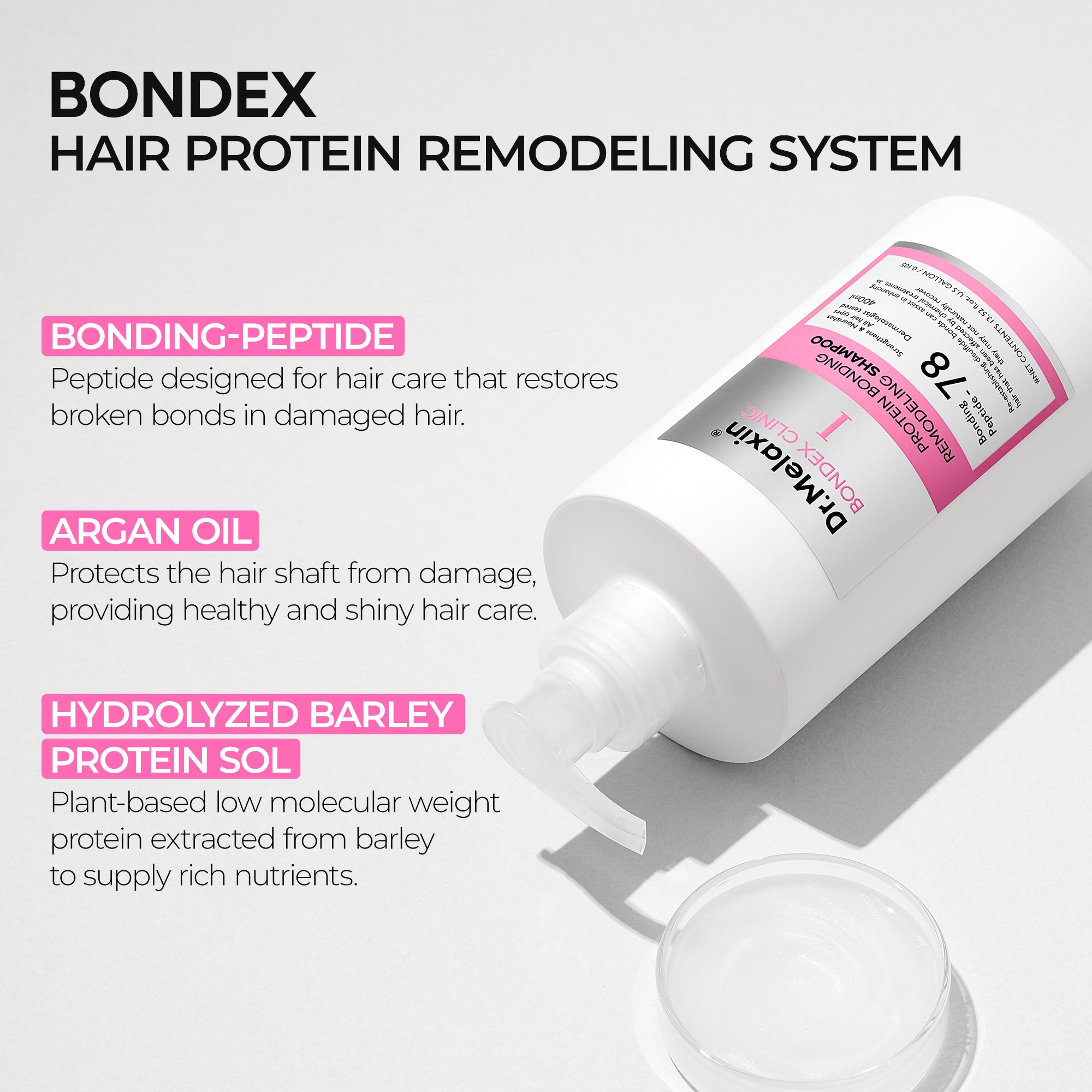DR.MELAXIN BONDEX LINE Regenerační šampon 400 ml #5