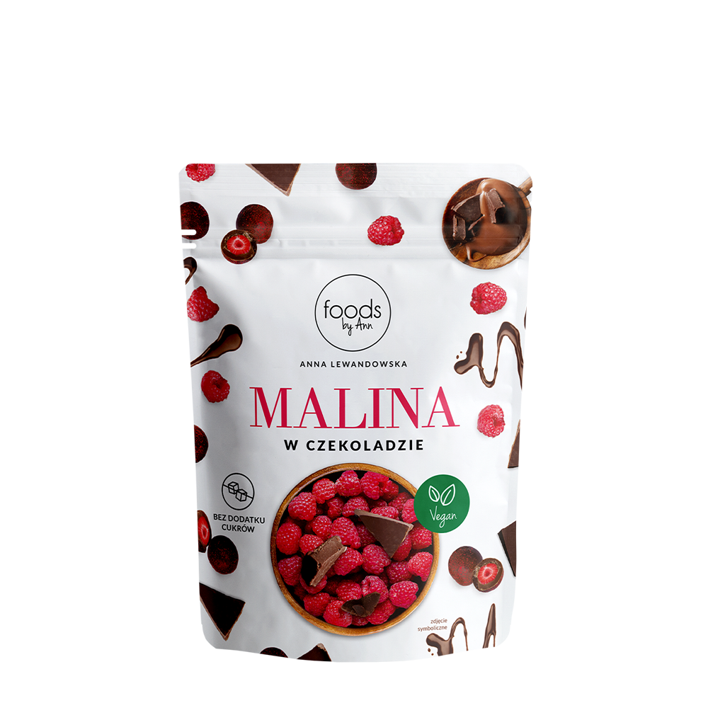 FOODS BY ANN Malina liofilizowana w czekoladzie 50 g
