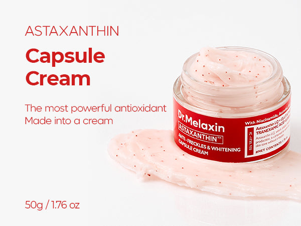 DR.MELAXIN ASTAXANTHIN ANTI-FRECKLES & WHITENING CAPSULE CREAM Rozjaśniający krem odmładzający z astaksantyną 50 ml #6