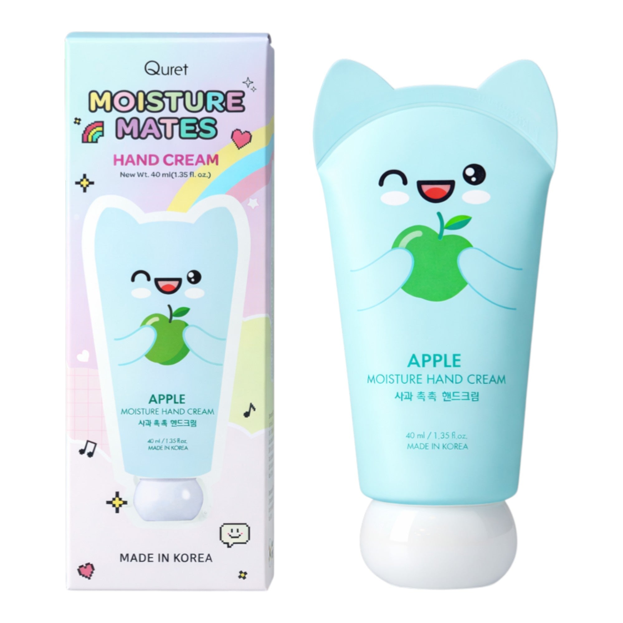 QURET Hydratační krém na ruce s kyselinou hyaluronovou, jablko 40 ml