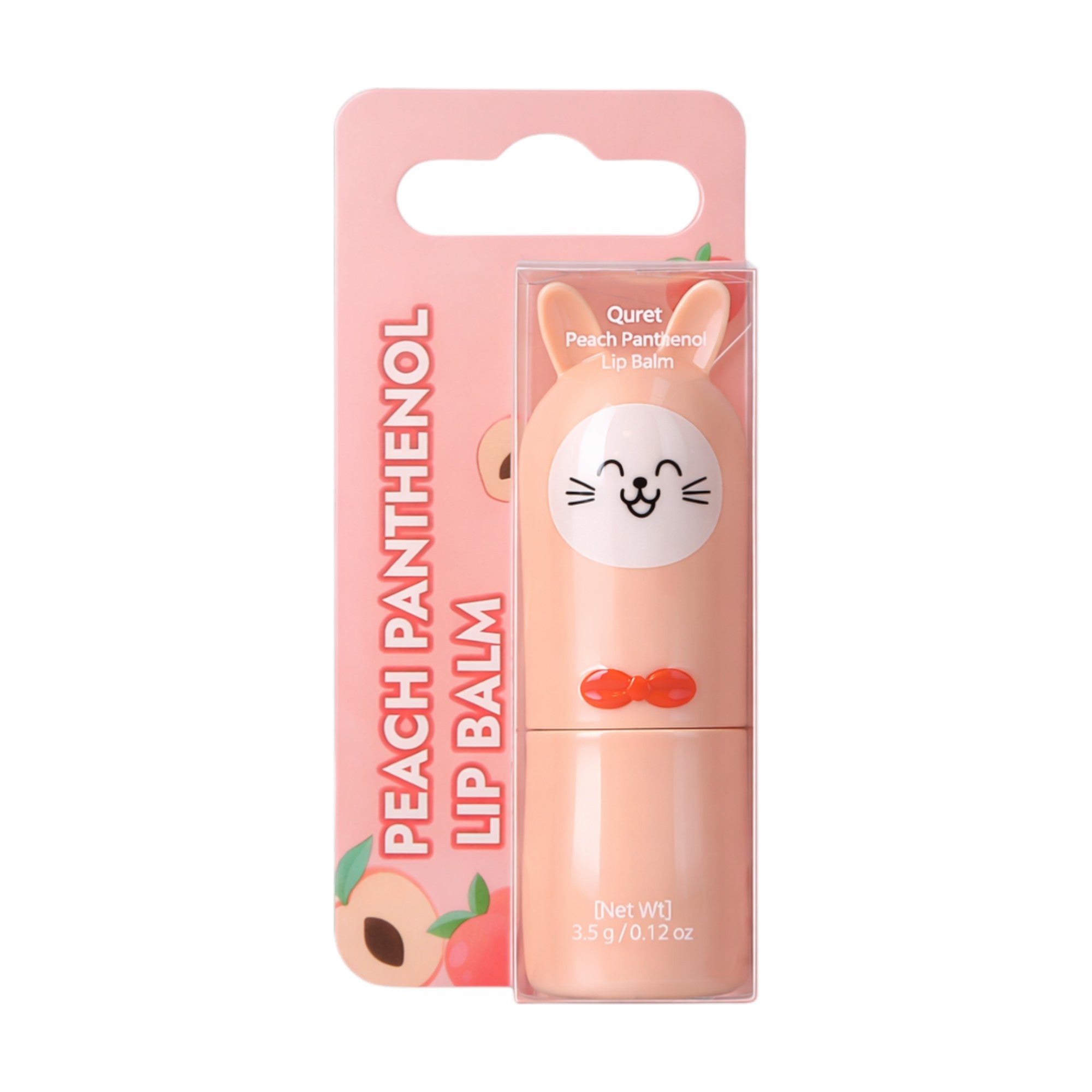 QURET Hydratační balzám na rty s panthenolem, Broskev 3,5 g