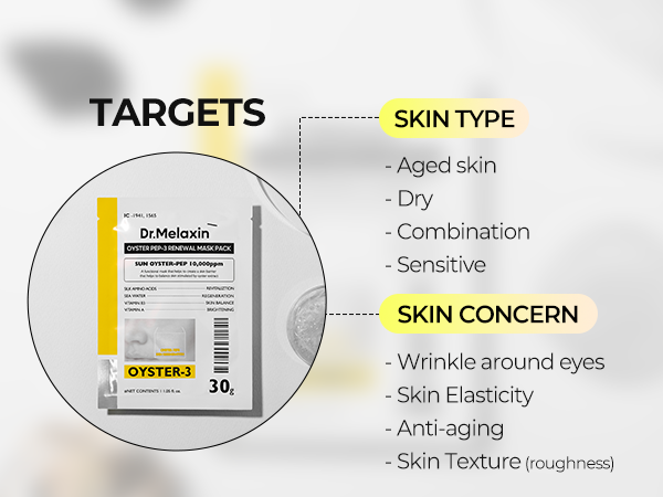 DR.MELAXIN OYSTER PEPTIDE MASK Maschere peptidiche ringiovanenti in fogli 5 x 30 g #6