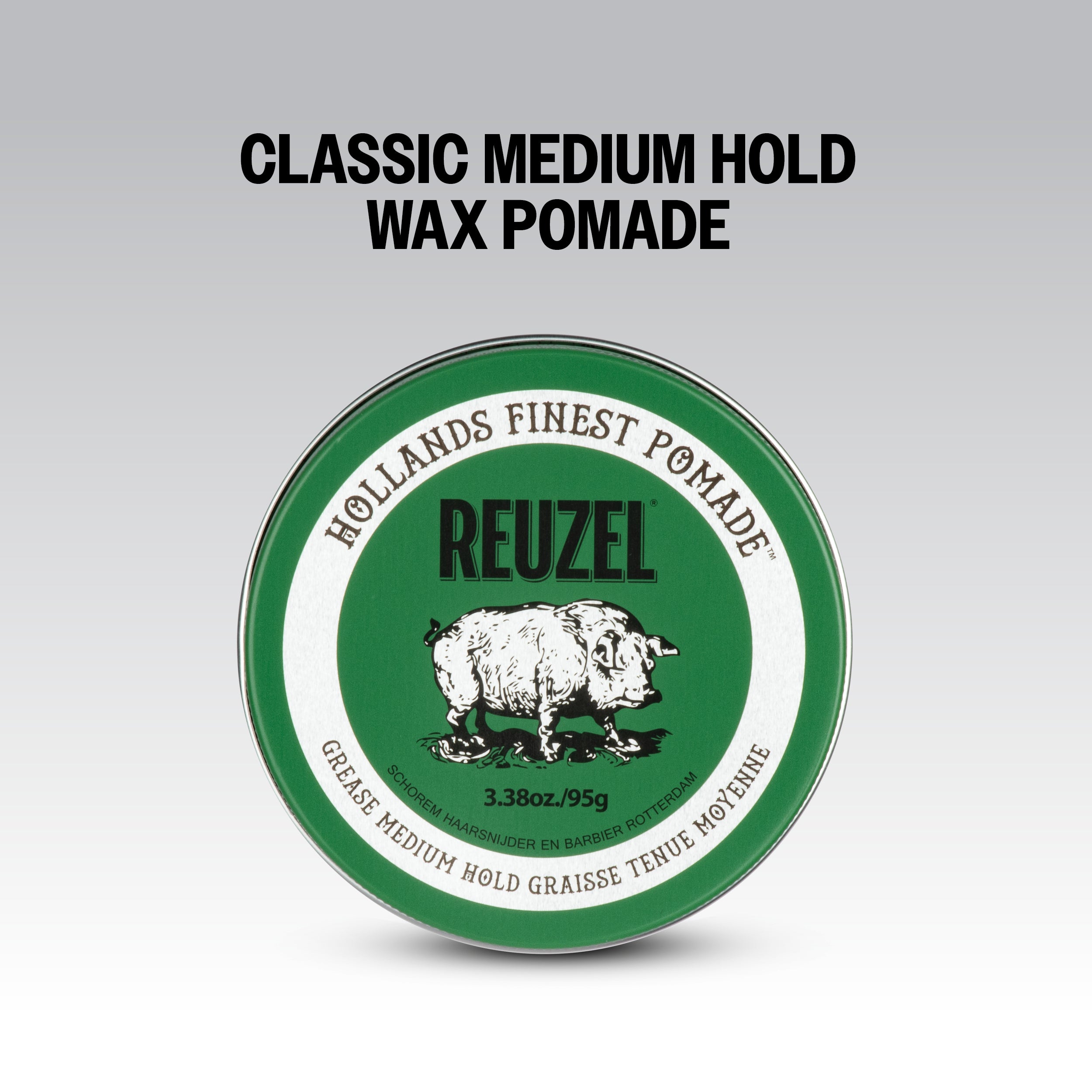 REUZEL GREEN POMADE GREASE MEDIUM HOLD Woskowa pomada do włosów o średnim utrwaleniu 95 g #4