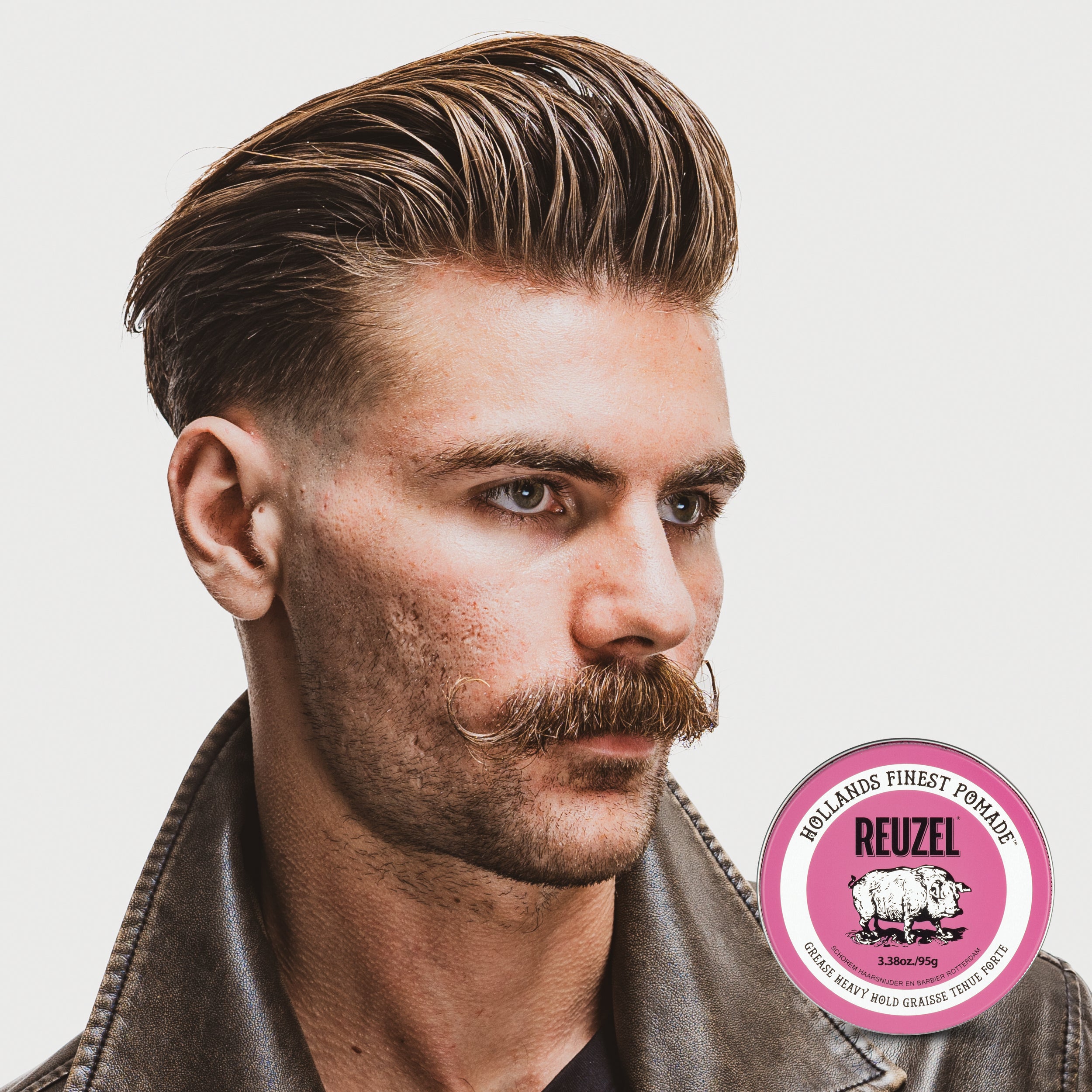 REUZEL PINK HEAVY GREASE HEAVY HOLD Woskowa pomada do włosów o mocnym utrwaleniu 95 g #2
