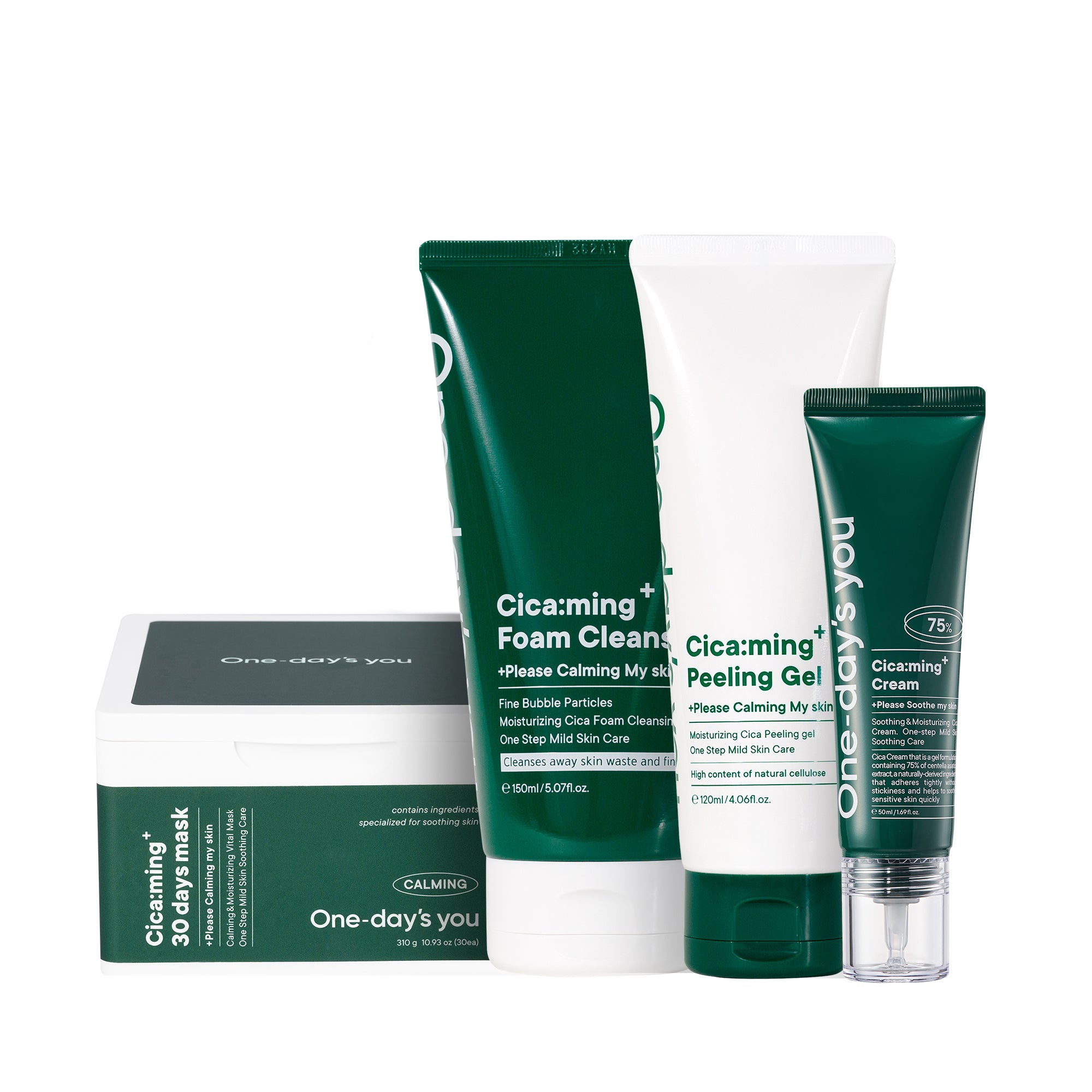 ONE-DAY’S YOU CicaMing Calming Care Set – kojący rytuał dla skóry wrażliwej i podrażnionej
