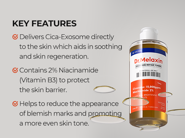 DR.MELAXIN EXOSOME LINE Tonik naprawczy z egzomosomami 300 ml #4