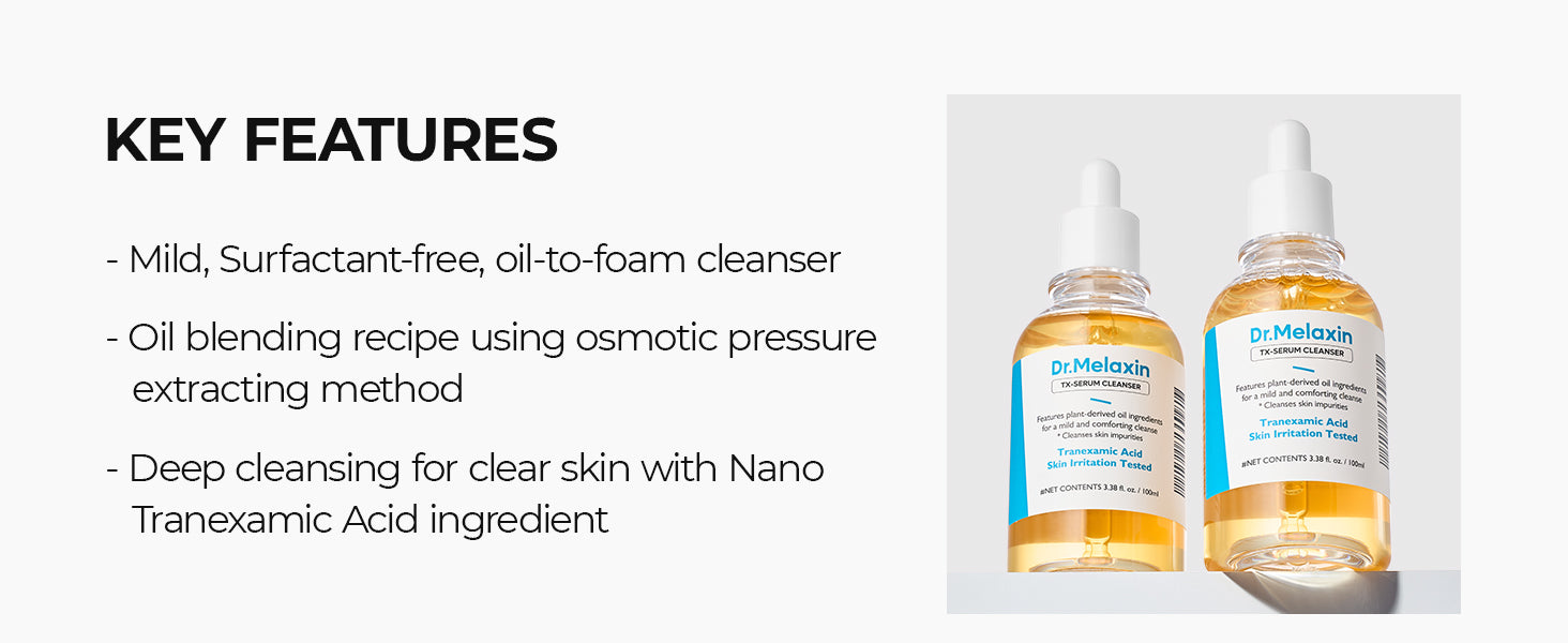 DR.MELAXIN TX-AMPOULE CLEANSER Skoncentrowany żel oczyszczający z kwasem traneksamowym 100 ml #9