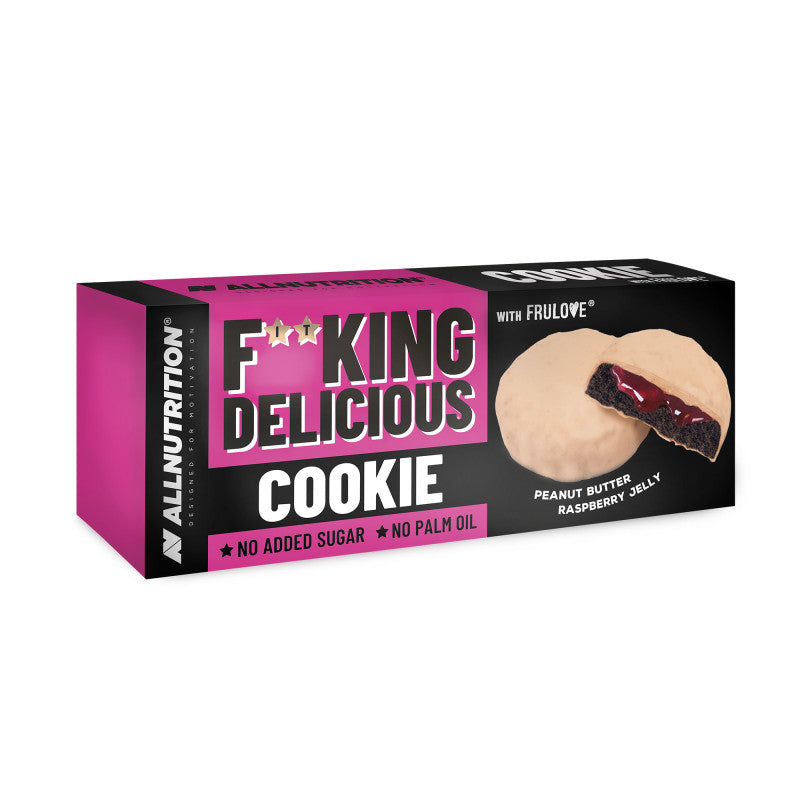 ALLNUTRITION FITKING DELICIOUS Cookies - Erdnussbutter & Himbeergelee 128g