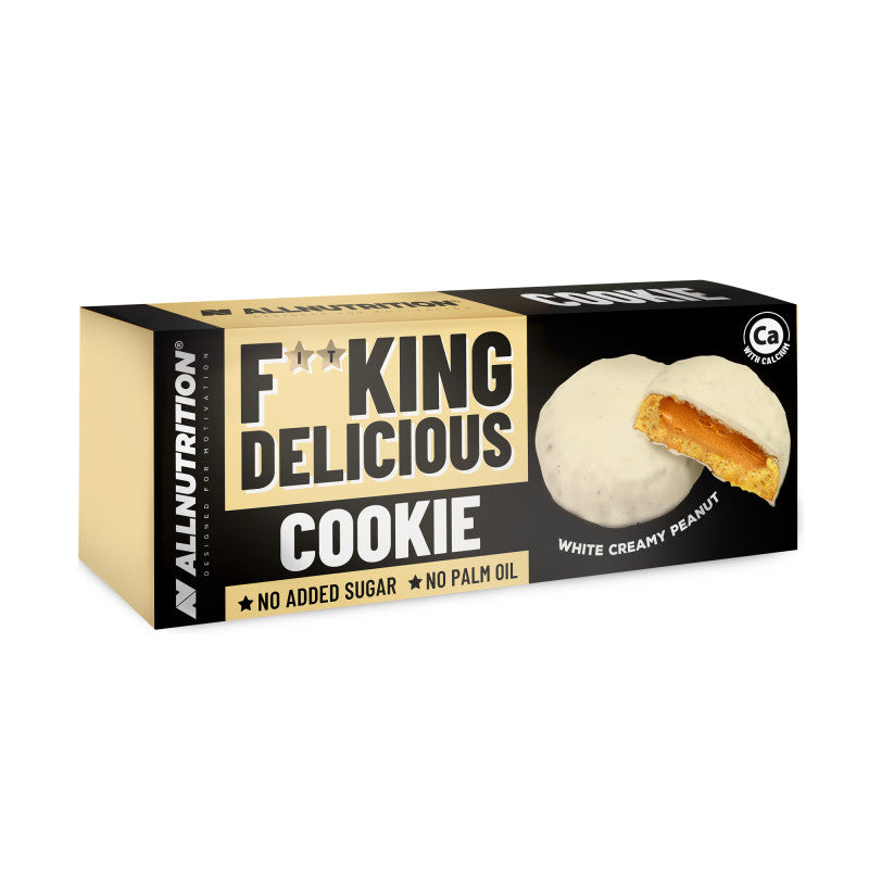 ALLNUTRITION FITKING DELICIOUS Cookies – weiße cremige Erdnüsse 128 g