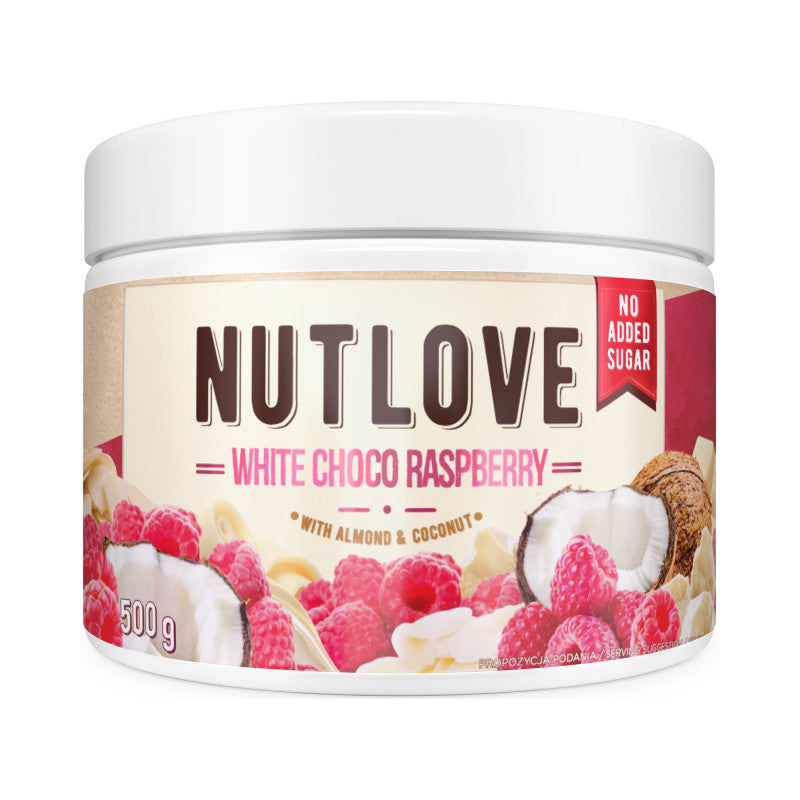 ALLNUTRITION NUTLOVE CHOCO Krém bílá čokoláda - malina 500 g