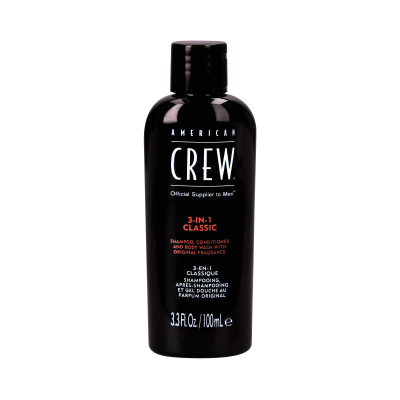 AMERICAN CREW CLASSIC Szampon do włosów, odżywka i żel pod prysznic 3w1 100 ml