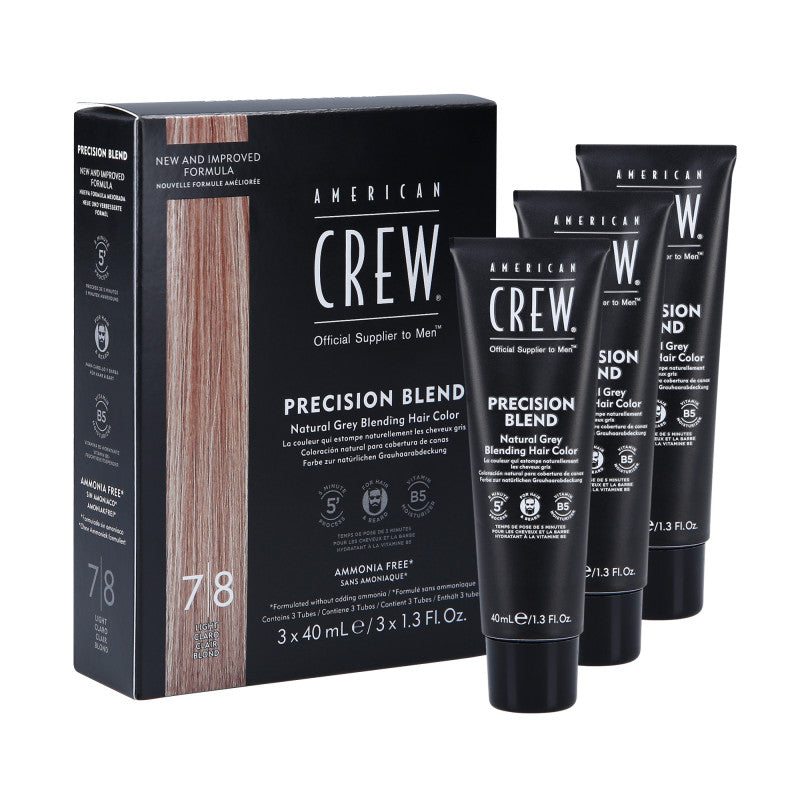 AMERICAN CREW Precision Blend Haartönung Light (7-8) 3x40ml