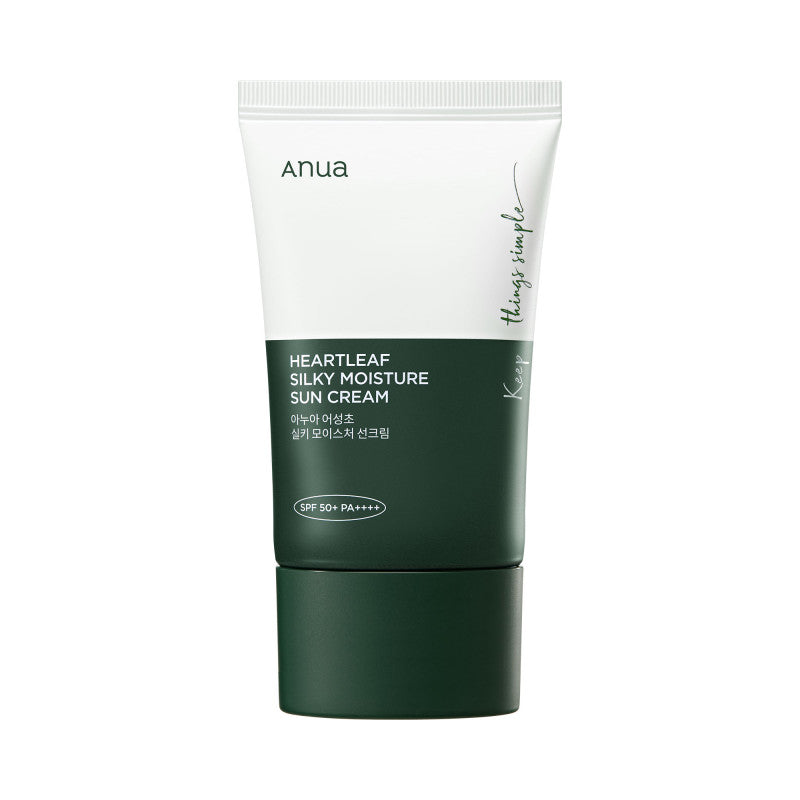 Crema viso ANUA HEARTLEAF SILKY con SPF50 PA++++ 50 ml
