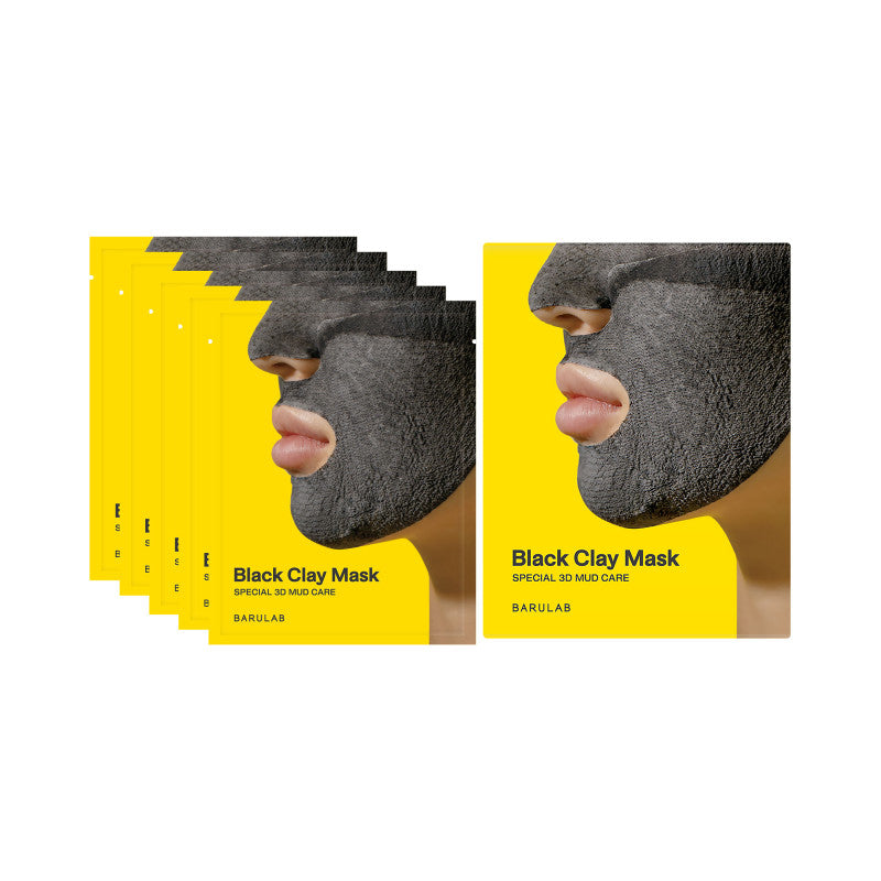BARULAB BLACK CLAY 7IN1 TOTAL SOLUTION Maske mit schwarzem Ton 15 g x 5 Stück