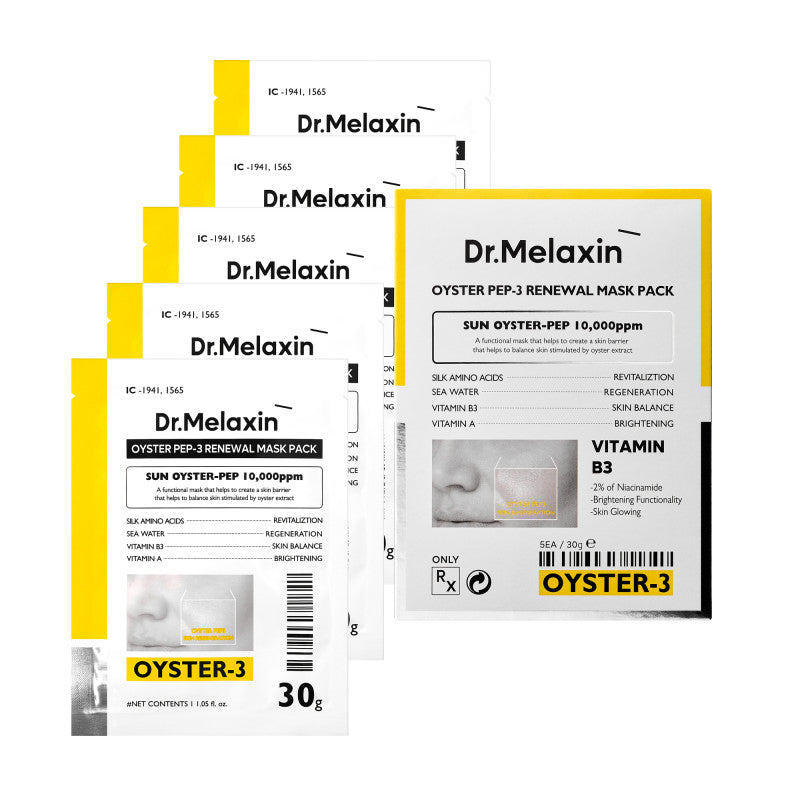 DR.MELAXIN OYSTER PEPTIDE MASK Maschere peptidiche ringiovanenti in fogli 5 x 30 g