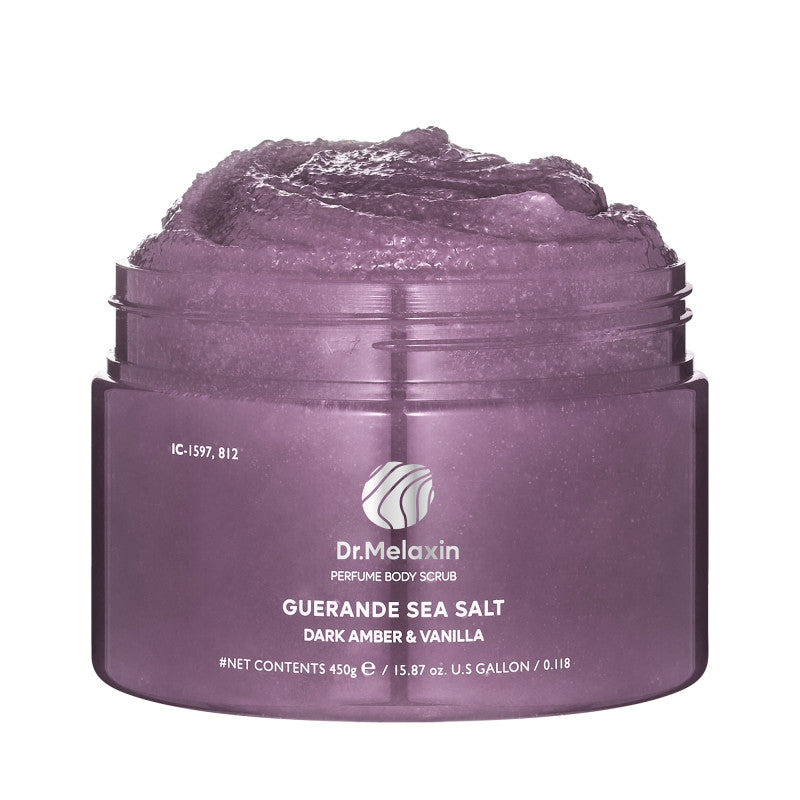 DR.MELAXIN PERFUME BODY SCRUB Scrub corpo al sale profumato Ambra scura e vaniglia 450 g #2