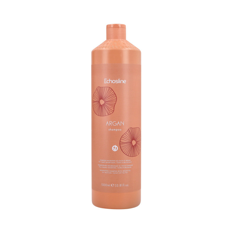 ECHOSLINE ARGAN NOURISHING Veganský arganový šampon pro suché vlasy 1000ml