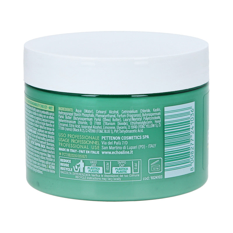 ECHOSLINE B.PUR Remineralizační modelační maska ​​pro nepoddajné vlasy bez objemu 250 ml #3