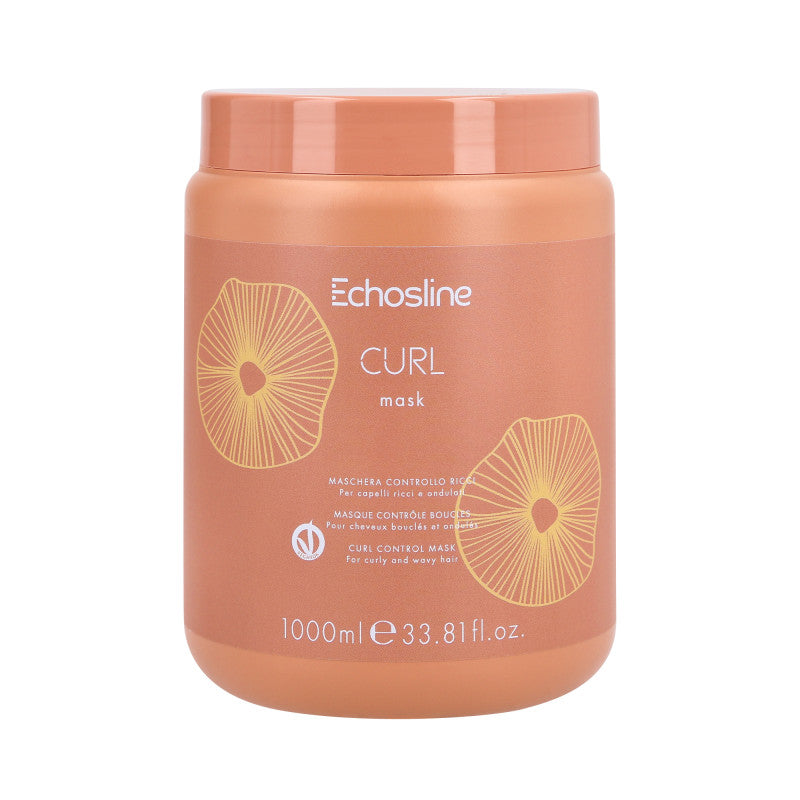 ECHOSLINE CURL VEG Vegan hydratační maska pro kudrnaté a vlnité vlasy 1000 ml