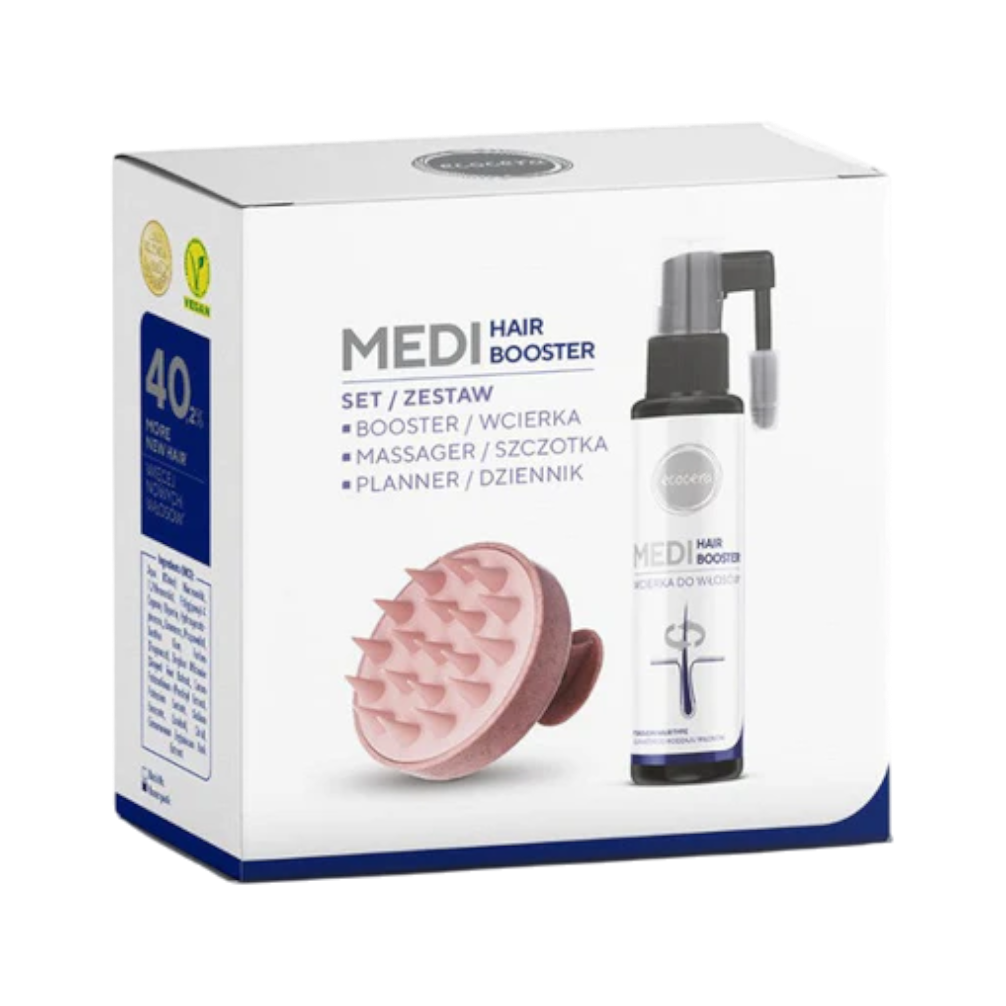 ECOCERA MEDI HAIR BOOSTER Sada mléka + kartáč