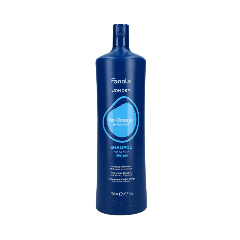 FANOLA WONDER NO ORANGE EXTRA CARE Veganský šampon neutralizující měděné a oranžové odstíny 1000 ml