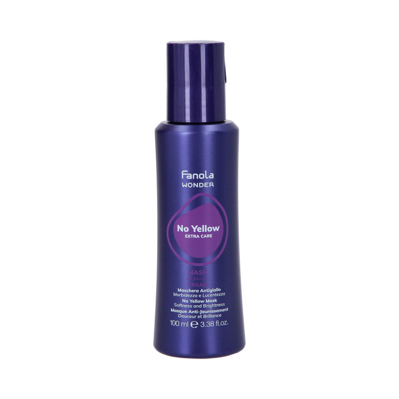 FANOLA WONDER NO YELLOW EXTRA CARE Wegańska maska neutralizująca do włosów blond 100 ml