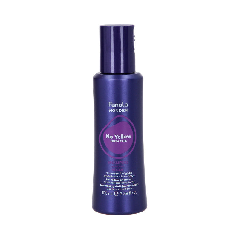 FANOLA WONDER NO YELLOW EXTRA CARE Veganský neutralizační šampon pro blond vlasy 100 ml