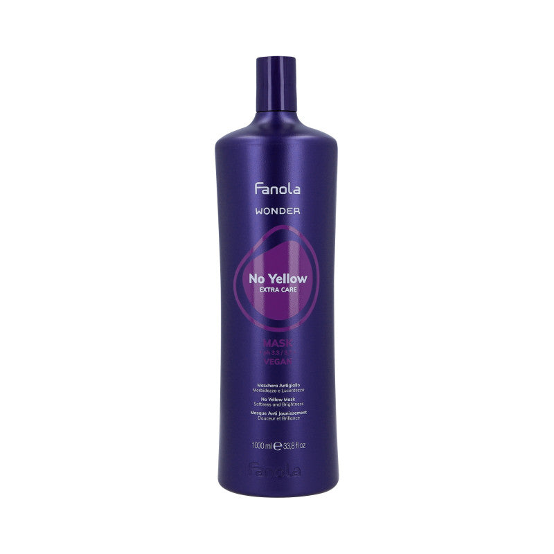FANOLA WONDER NO YELLOW Neutralizační maska ​​barvy pro blond vlasy 1000 ml