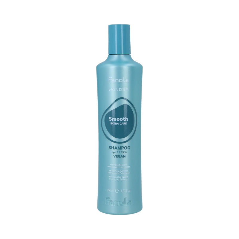 FANOLA WONDER SMOOTH EXTRA CARE Veganský vyhlazující šampon pro krepaté vlasy 350 ml
