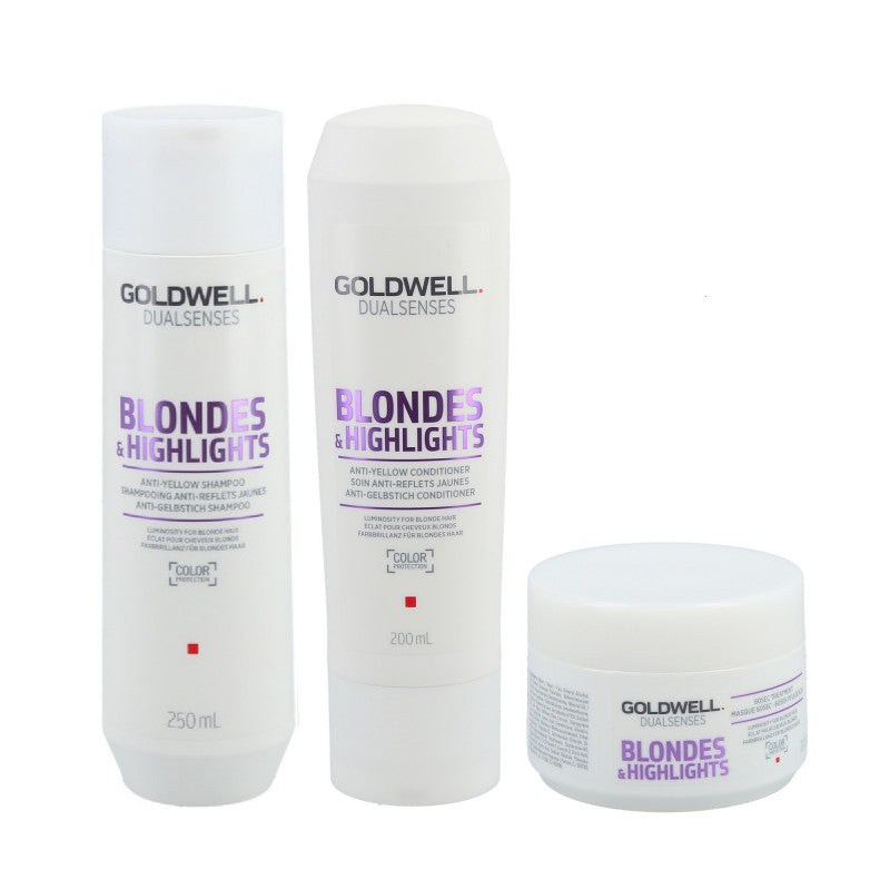 GOLDWELL DUALSENSES BLONDES & HIGHLIGHTS šampon 250 ml + kondicionér 200 ml + ošetření 200 ml