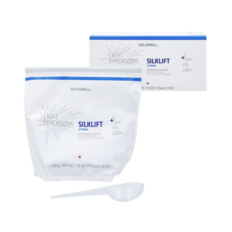 GOLDWELL LIGHT DIMENSIONS SILKLIFT STRONG Azurant avec liaison jusqu'à 9 tons, efficace avec contrôle de tonification, 500 g