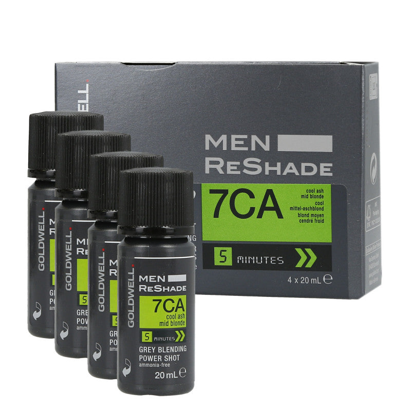 GOLDWELL MEN RE-SHADE Odmašťovač pro muže barva 7CA 4x20 ml