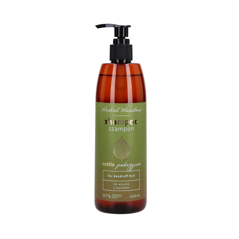 HERBAL MEADOW Shampoing pour cheveux antipelliculaires à l'extrait de menthe 400 ml