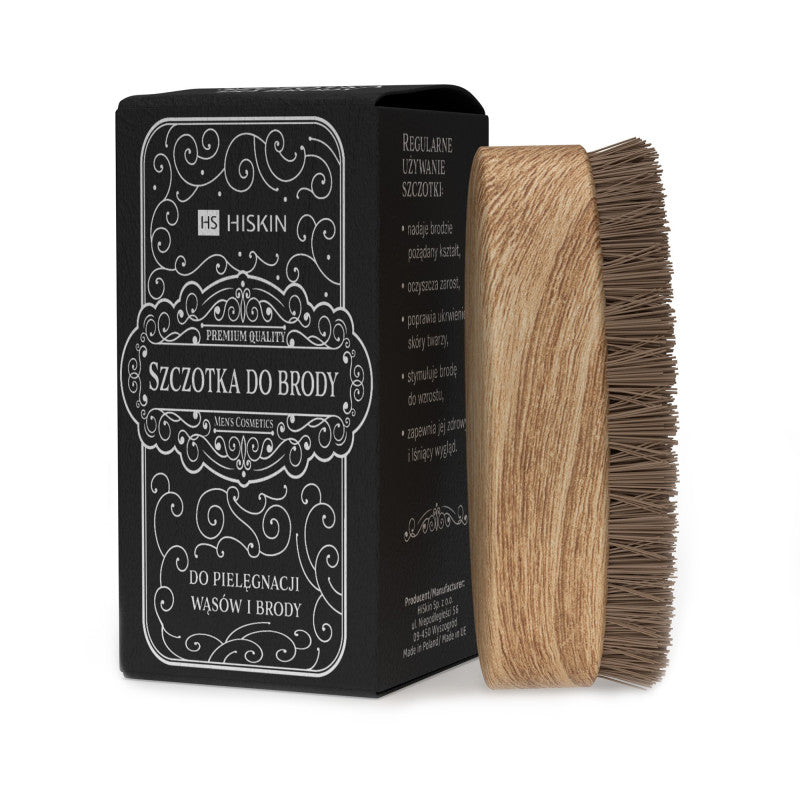 HISKIN MEN Drewniana szczotka do pielęgnacji wąsów I brody