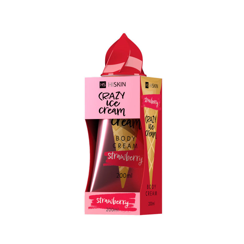HISKIN CRAZY BODY Tělový krém Jahoda 200 ml