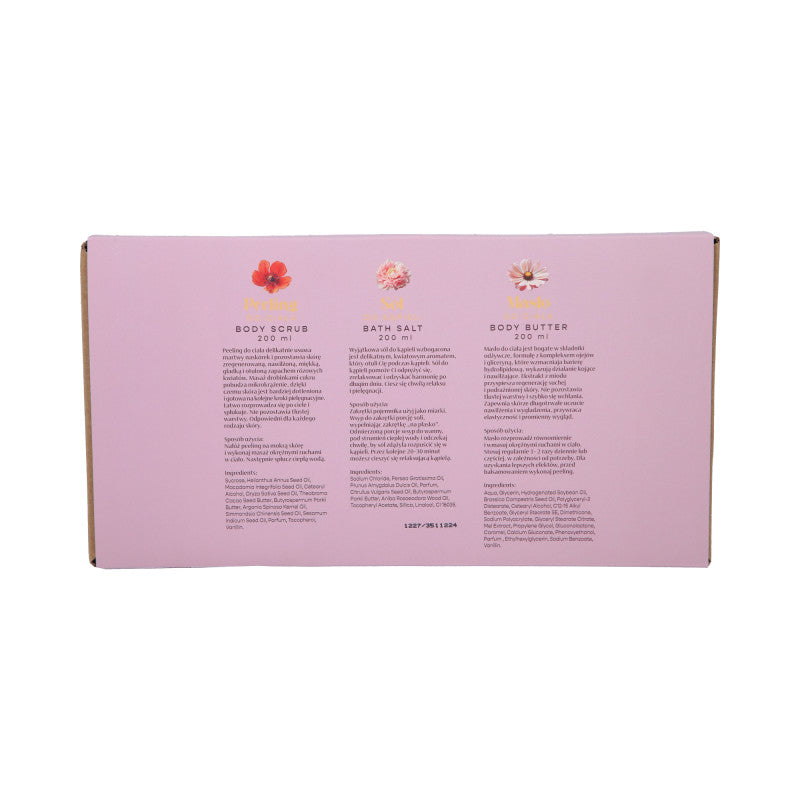 HISKIN LADY PEONY Zestaw dla kobiet Sól do kąpieli + Peeling do ciała + Masło do ciała Pink Blooms 3x200 ml #3
