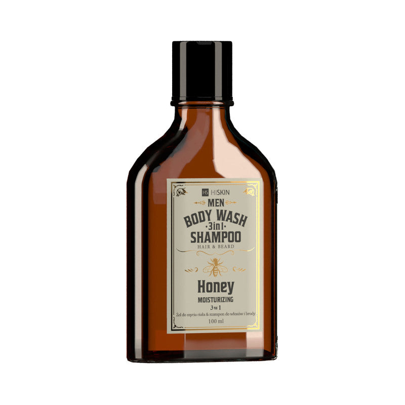 HISKIN MEN BODY WASH WHISKEY HONEY 3v1 Univerzální tělový gel a šampon na vlasy a vousy 100 ml