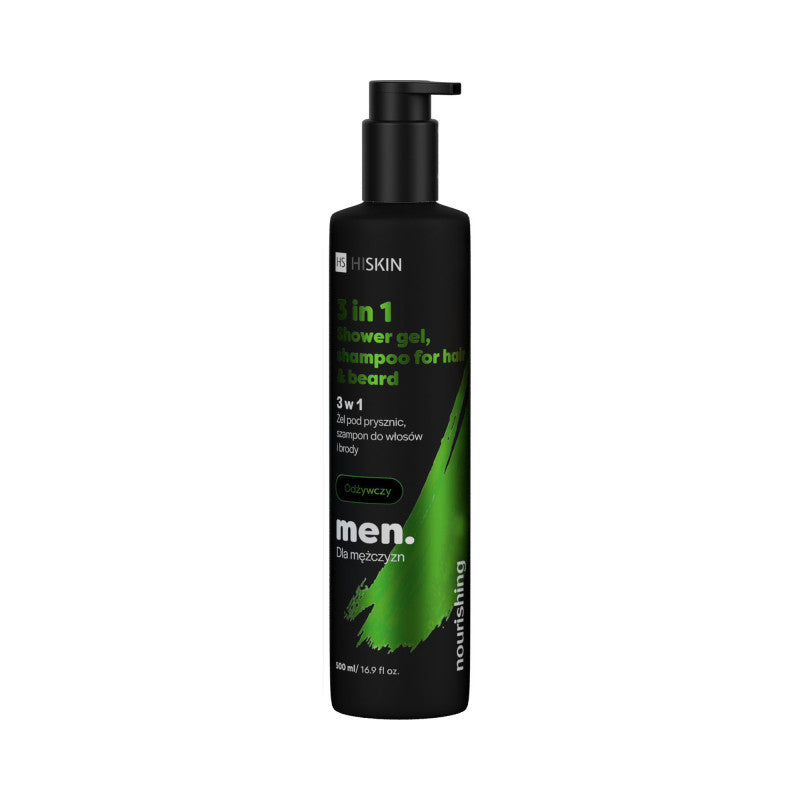 HISKIN MEN Pflegendes Duschgel, Haar- und Bartshampoo 3in1 500 ml